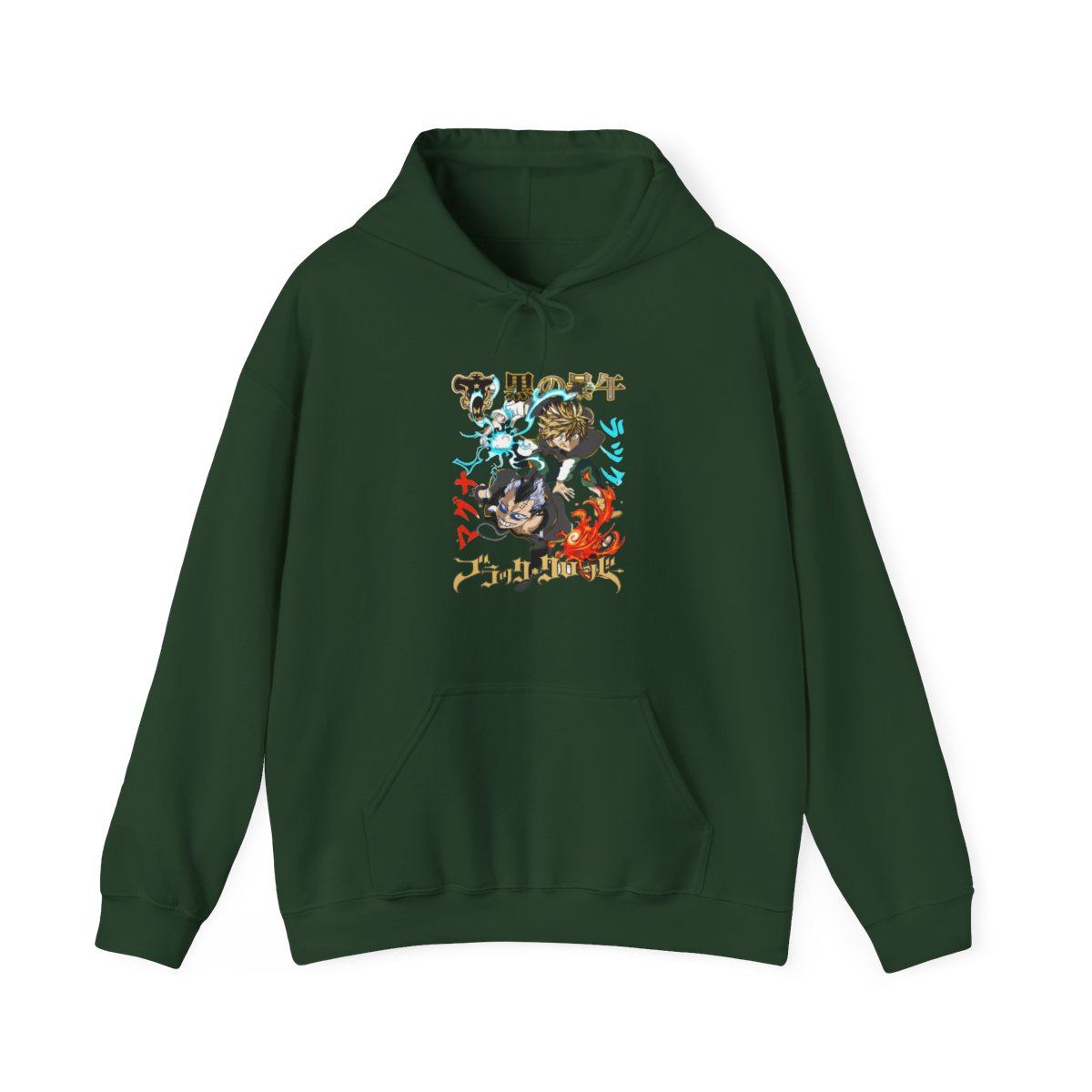 Asta Nacht Hoodie Black Clover Devil Contract Flames - alternate angle 5, merchandise