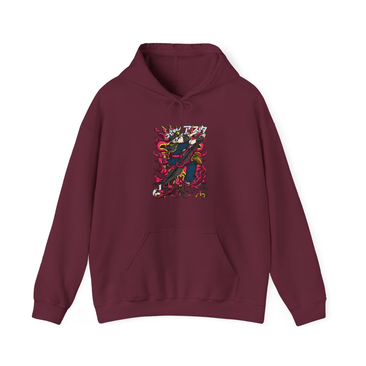 Asta Black Clover Hoodie Magic Sword Red Blade Stance - alternate angle 3, merchandise