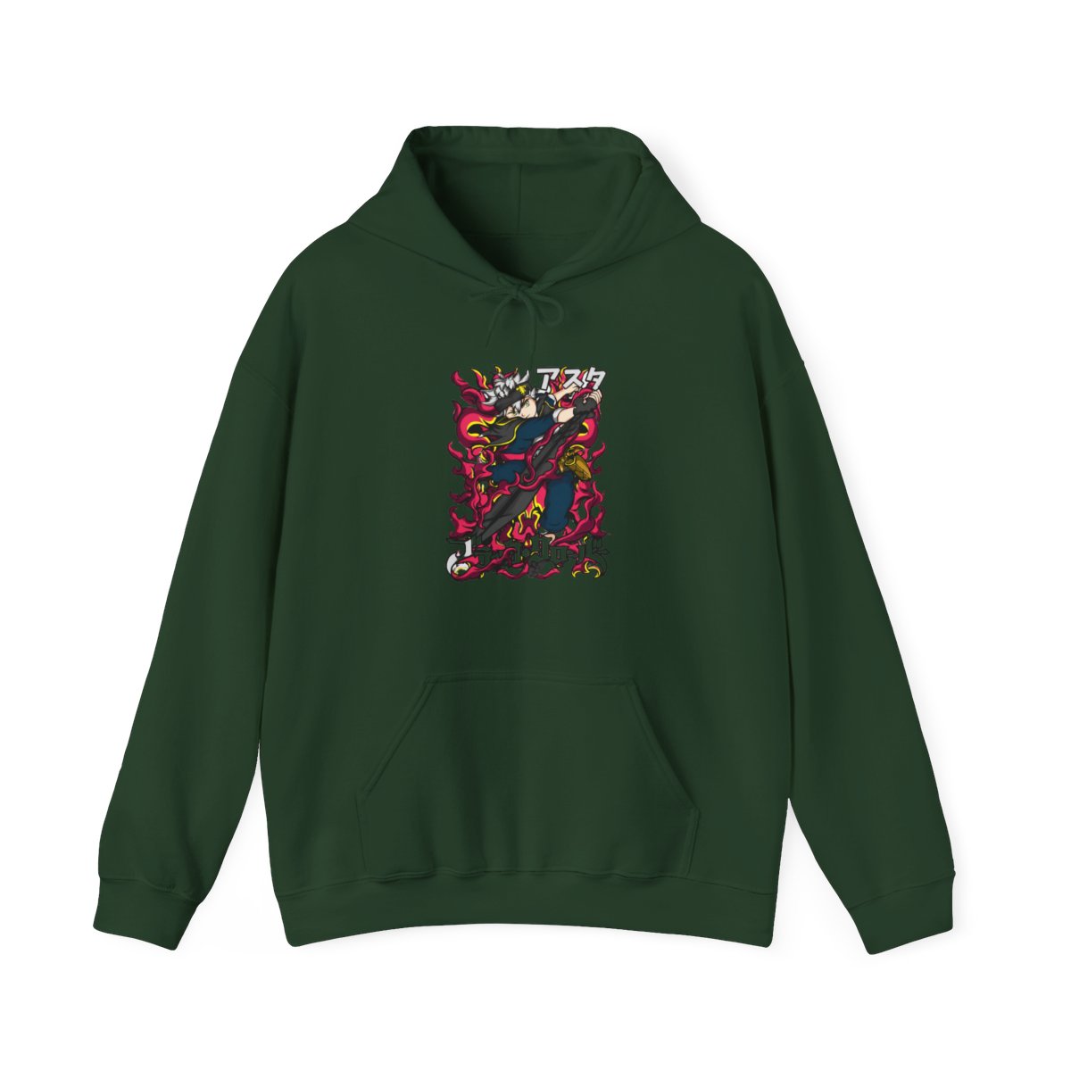 Asta Black Clover Hoodie Magic Sword Red Blade Stance - alternate angle 5, merchandise