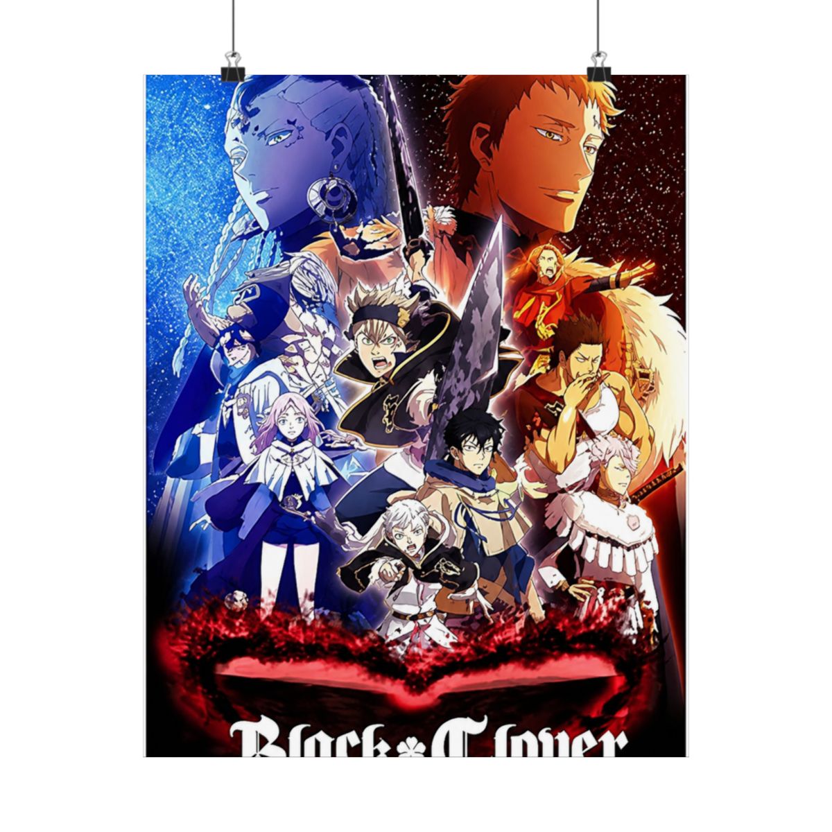 Black Clover Poster Wall Art Print Painting Japan Anime Poster for Room Bathroom Childroom 30x40cm, No Frame (12x16inch) - alternate angle 4, merchandise