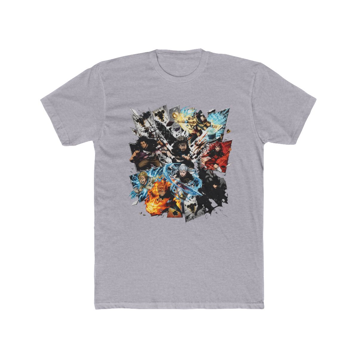 Black Clover Character Collage Art Long Sleeve T Shirt - alternate angle 3, merchandise